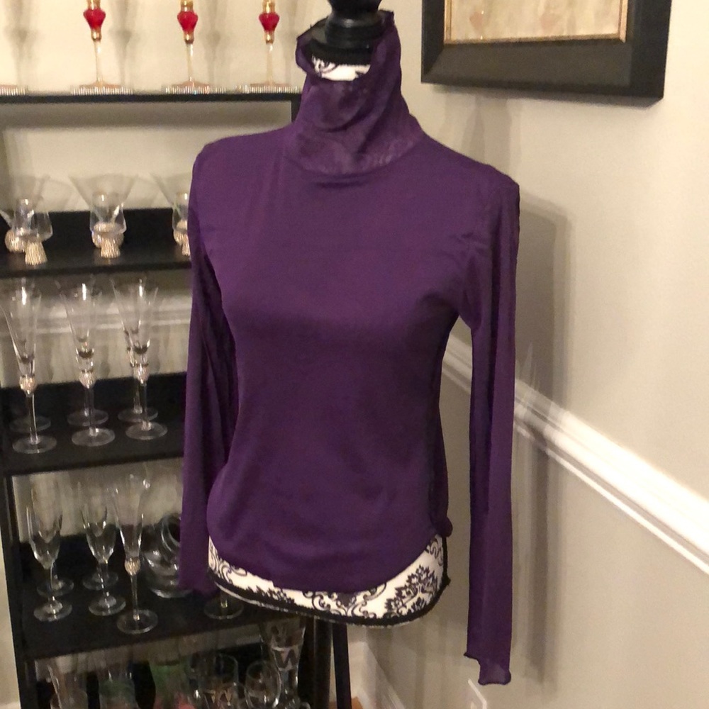 Purple turtleneck